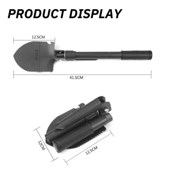 Multifunctional Folding Military Shovel – Compact Alloy Steel Shovel and Pickaxe for Camping and Outdoor Use - Image 3