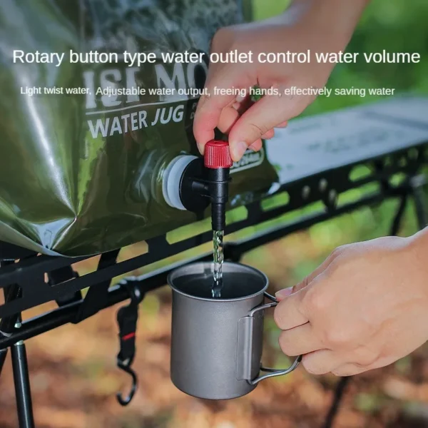 Outdoor Collapsible Water Bag with Faucet - 7.5L & 8L Large Capacity for Camping and Hiking - Image 5
