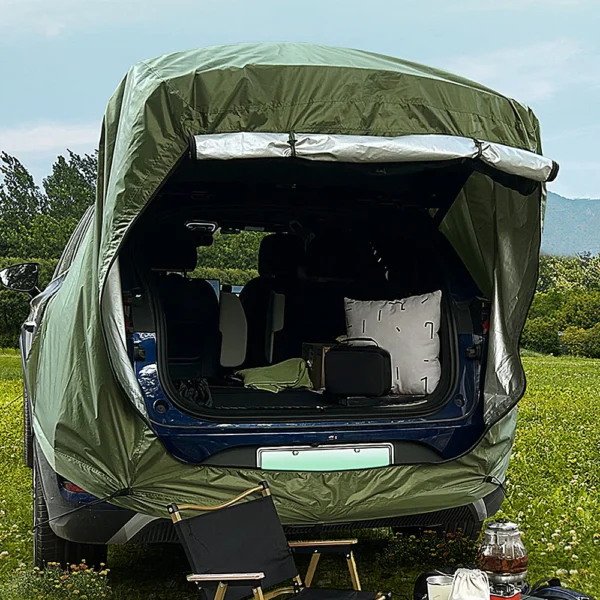 Outdoor Car Rear Tent Camping Picnic Car Rear Tent with Canopy Car Rear Extension Tent Sunshine-Proof Rain-Proof Car Rear Tent - Image 4