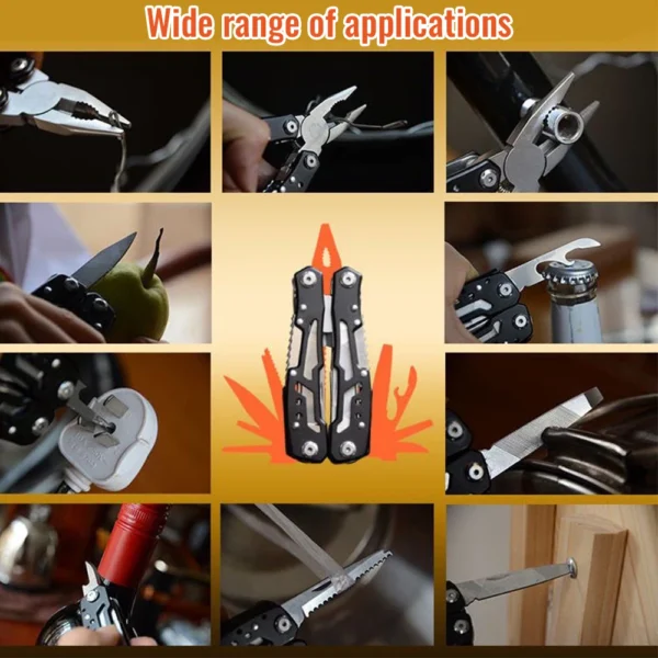 Stainless Steel Multi-tool Pliers – Portable Folding Knife and Pliers Combo for Outdoor and DIY Use - Image 5