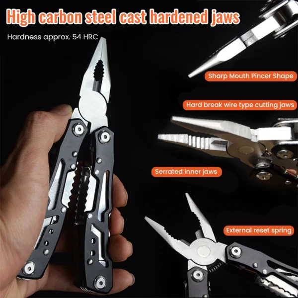 Stainless Steel Multi-tool Pliers – Portable Folding Knife and Pliers Combo for Outdoor and DIY Use - Image 6