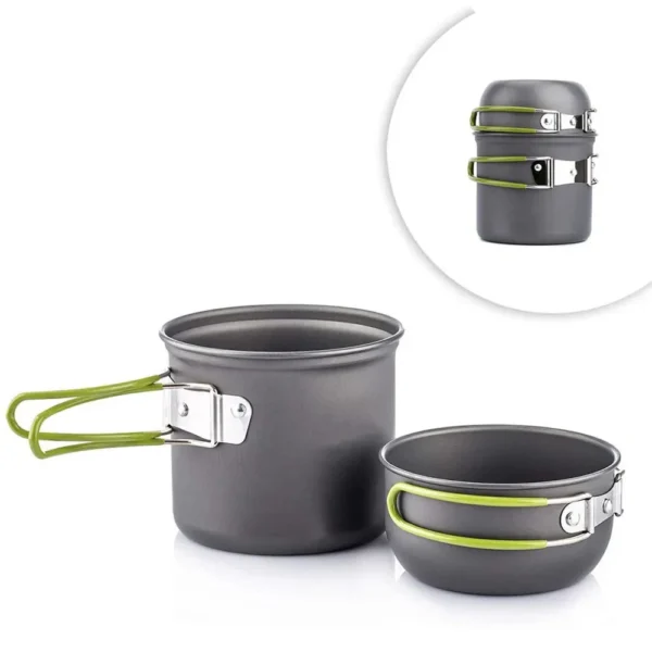 LISM Portable Camping Pots Cookware Set – Lightweight and Durable Cooking Gear for Outdoor Adventures - Image 2