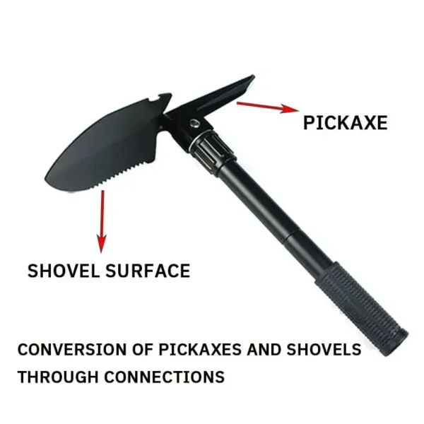 Multifunctional Folding Military Shovel – Compact Alloy Steel Shovel and Pickaxe for Camping and Outdoor Use - Image 5