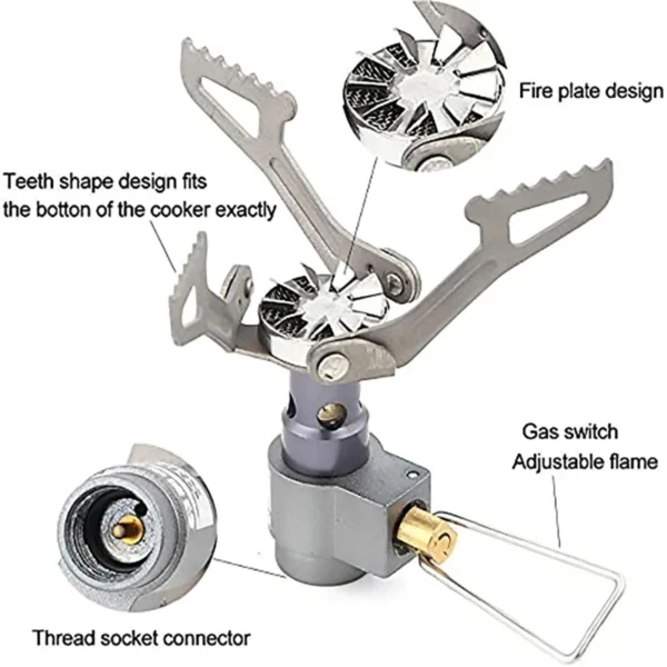 Portable Camping and Hiking Gas Burner 25g BRS-3000T Lightweight Titanium Gas Stove - Image 2