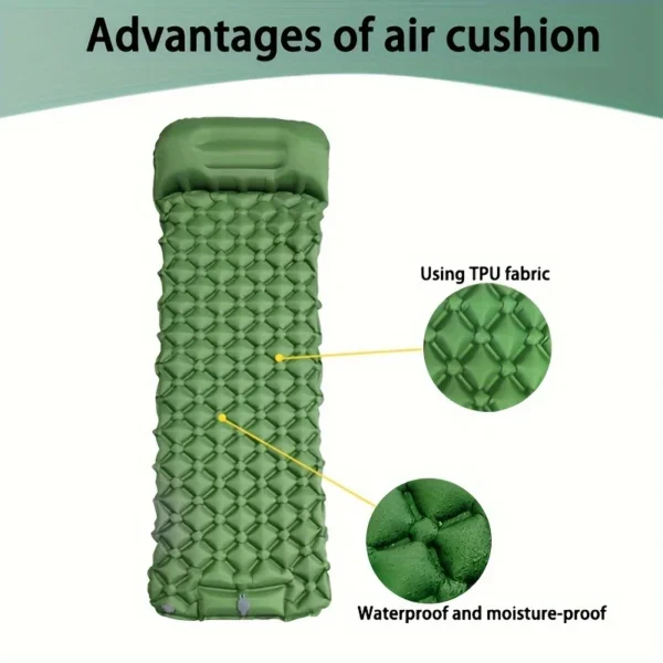 Ultralight Inflatable Camping Mattress with Built-in Pump and Pillows – Perfect for Hiking and Outdoor Comfort - Image 3