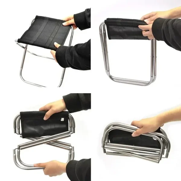 Portable Folding Fishing Chair – Compact Aluminum Alloy Camping Stool for Outdoor Activities - Image 4