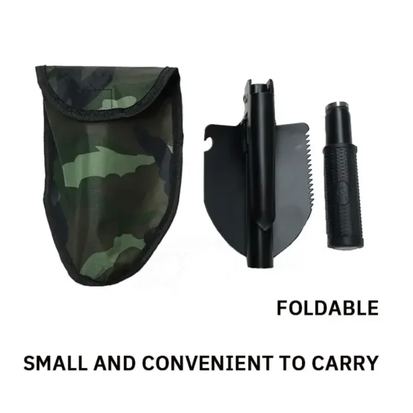 Multifunctional Folding Military Shovel – Compact Alloy Steel Shovel and Pickaxe for Camping and Outdoor Use - Image 2