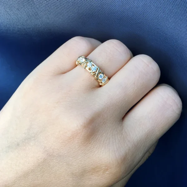Infinity Eternity 14K Gold Lab Diamond Engagement Ring – 925 Sterling Silver Engagement & Wedding Band - Image 5