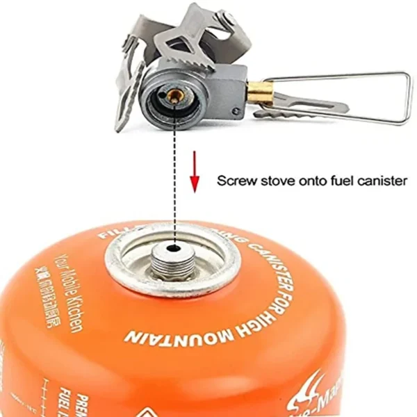 Portable Camping and Hiking Gas Burner 25g BRS-3000T Lightweight Titanium Gas Stove - Image 3