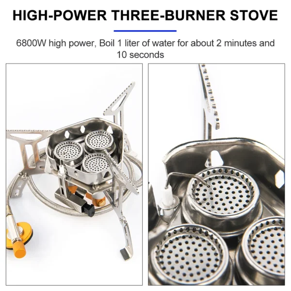 Camping Tourist Gas Stove – High-Power Portable Outdoor Cooking Burner - Image 4