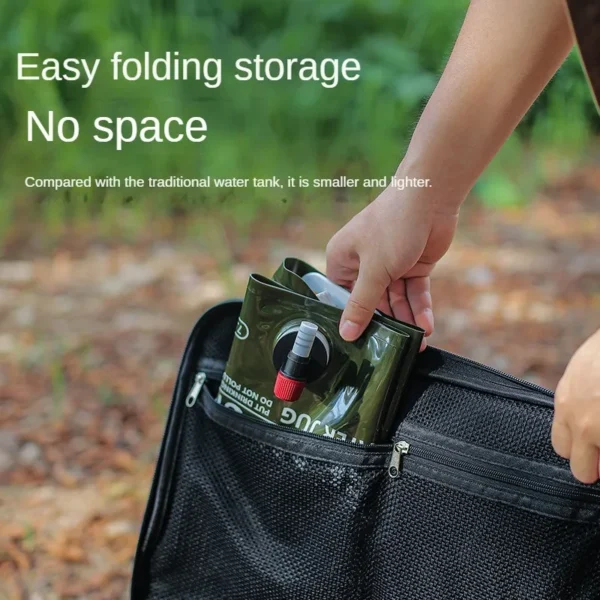 Outdoor Collapsible Water Bag with Faucet - 7.5L & 8L Large Capacity for Camping and Hiking - Image 6