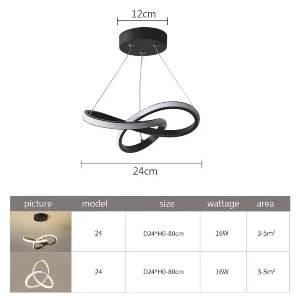 Nordic LED Pendant Lamp – Modern Ceiling Light for Dining Room, Bedroom, and Living Room - Image 4