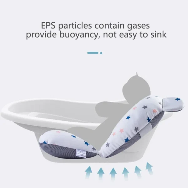 Baby Bath Seat Support Mat - Foldable Infant Bathtub Pad with Anti-Slip Soft Cushion - Image 2
