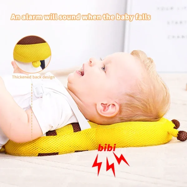 Cartoon Bee Baby Head Protector Pillow – Safety Headgear for Walking Toddlers, Prevent Injuries with Soft Plush Cushion - Image 3