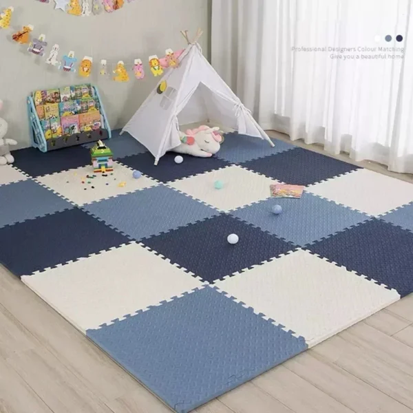 Soft and safe Baby Puzzle Foam Play Mat with anti-slip and waterproof design. Perfect for toddlers and kids, featuring durable EVA foam tiles for fun and learning.