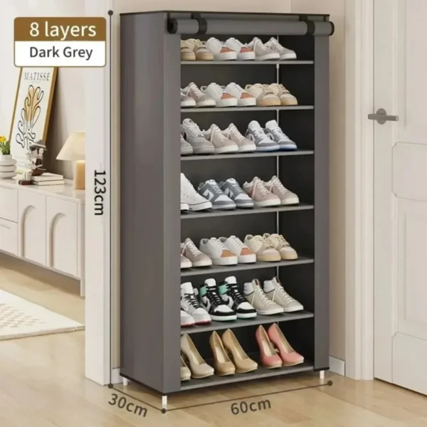 Dustproof Shoe Storage Rack Organizer Multilayer Nonwoven Shoes Storage Cabinet Home Hallway Space-saving Cabinets Shoe Shelf - Image 6