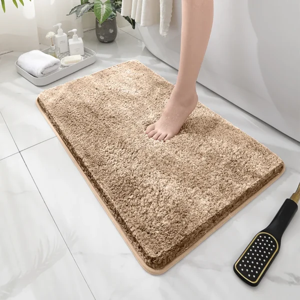 Soft Plush Non-Slip Floor Mat - Absorbent Bathroom Rug for Bedroom, Living Room, and Kitchen - Image 2