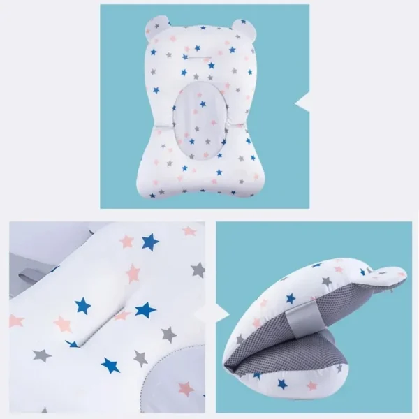 Baby Bath Seat Support Mat - Foldable Infant Bathtub Pad with Anti-Slip Soft Cushion - Image 3