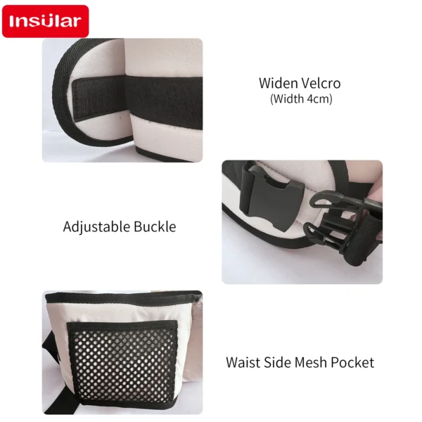 Adjustable Baby Carrier Waist Stool – Ergonomic Hipseat for Infants and Toddlers - Image 4