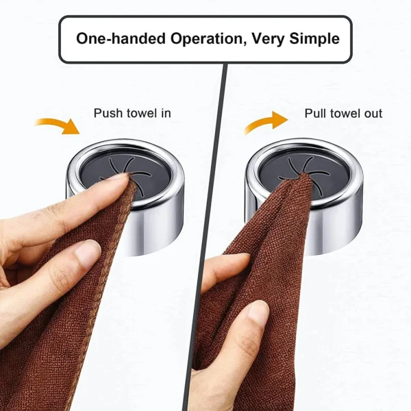 3PCS Non-Punching Wall Hanging Dishcloth Storage Clips – Kitchen Towel & Glove Organizer - Image 2