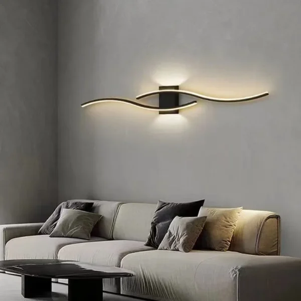 Modern LED Wall Lamp – Long Strip Decorative Lighting for Bedroom, Living Room, and Indoor Spaces - Image 2