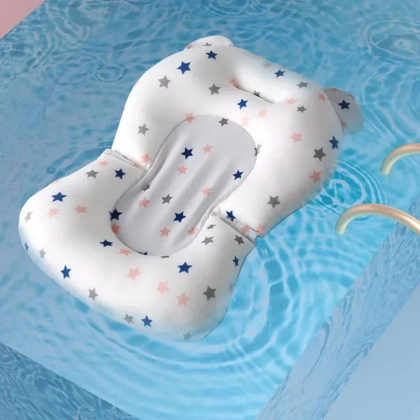 Baby Bath Seat Support Mat - Foldable Infant Bathtub Pad with Anti-Slip Soft Cushion - Image 5