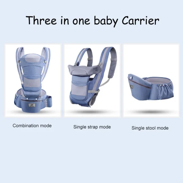 Ergonomic Newborn Baby Carrier Backpack with Hipseat – Front Facing & Multifunctional Kangaroo Baby Wrap - Image 4