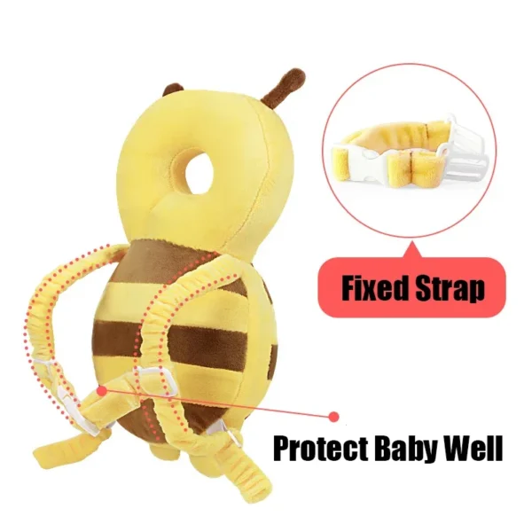 Cartoon Bee Baby Head Protector Pillow – Safety Headgear for Walking Toddlers, Prevent Injuries with Soft Plush Cushion - Image 5
