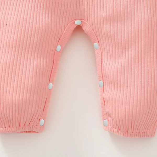 Newborn Baby Girl Ruffle Romper with Headband – Autumn & Winter Long-Sleeved Outfit - Image 4