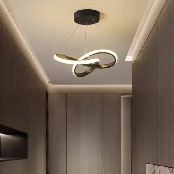 Elevate your home decor with this Nordic LED Pendant Lamp. Modern, energy-efficient, and versatile, perfect for dining rooms, bedrooms, and living rooms. Sleek design in White, Black, or Gold.