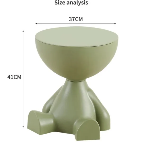 Light Luxury Cartoon Round Side Table - Creative Plastic Coffee Table for Living Room - Image 6