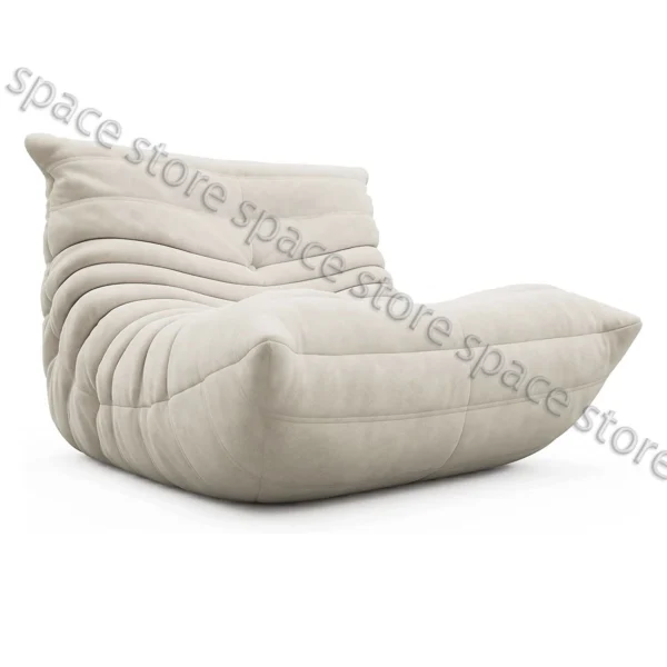 Modern Caterpillar Single Sofa - Velvet Tatami Lazy Chair for Living Room, Bedroom, or Balcony - Image 5