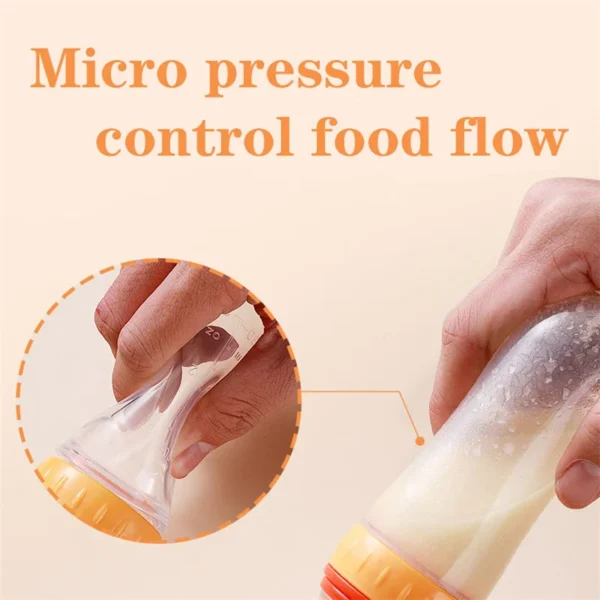 Safe Silicone Baby Feeding Bottle with Spoon – Perfect for Rice Cereal & Milk - Image 4