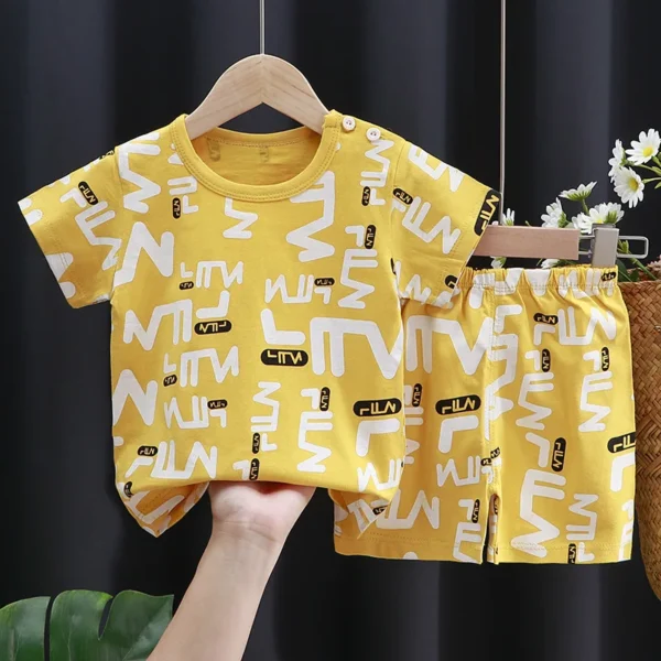 Summer Baby T-Shirt and Shorts Set – Cotton Cartoon Kids Clothing for Boys and Girls (1-3 Years) - Image 5