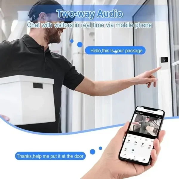 WIFI Video Doorbell Camera – Wireless Smart Home Security with Night Vision, Two-Way Intercom & Voice Change Feature - Image 5