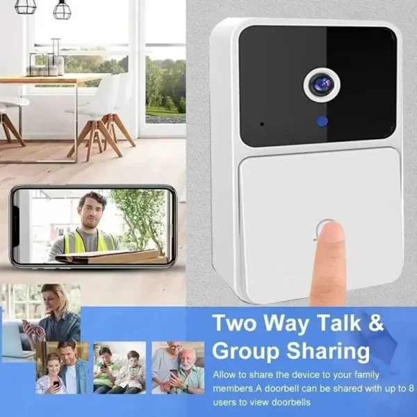 WIFI Video Doorbell Camera – Wireless Smart Home Security with Night Vision, Two-Way Intercom & Voice Change Feature - Image 4