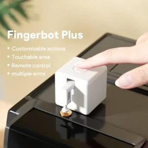 Transform traditional switches and buttons with the Tuya Zigbee Bluetooth Fingerbot Plus. Compatible with Alexa and Google Home, it offers voice control, app automation, and Bluetooth/Zigbee connectivity.