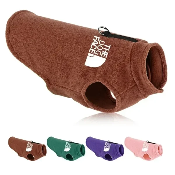 Keep your pet cozy with this Fleece Dog Sweater Coat, perfect for the autumn and winter seasons. Available in multiple colors and sizes for small dogs and cats.