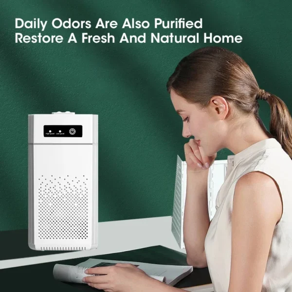 Negative Ion Air Purifier for Smoke & Odor Removal – Portable HEPA Filter Air Cleaner for Home, Car, Kitchen, and Room - Image 4