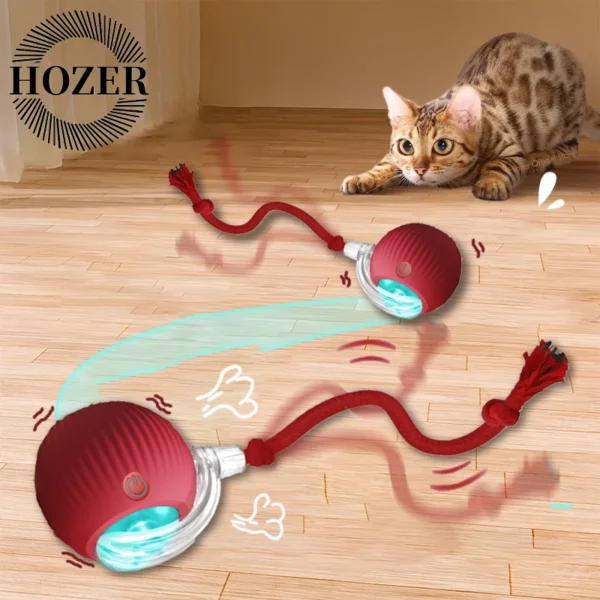 Keep your cat entertained with the Interactive Smart Cat Ball. This electronic toy rolls, reacts to obstacles, and provides hours of fun for your indoor cat. Rechargeable and quiet, it's perfect for playtime anytime.