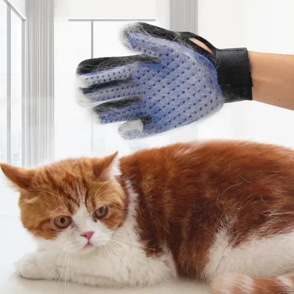Silicone Pet Hair Removal Gloves – Comfortable Grooming Mitt for Cats & Dogs, Easy Hair Removal Brush - Image 5