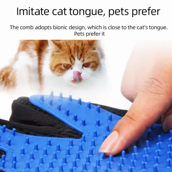 Silicone Pet Hair Removal Gloves – Comfortable Grooming Mitt for Cats & Dogs, Easy Hair Removal Brush - Image 3