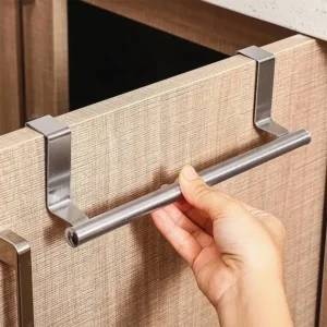 Keep towels organized with this Stainless Steel Over Door Towel Rack. Easy to install, rust-resistant, and perfect for bathrooms or kitchens. Stylish, durable, and space-saving.