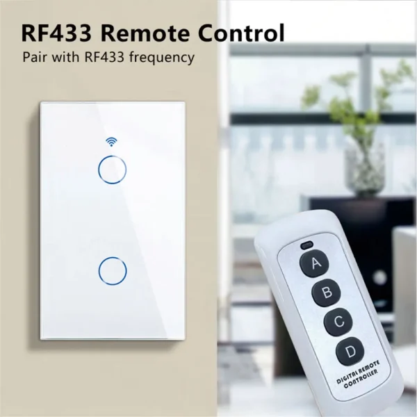 Tuya US WiFi Smart Wall Switch – No Neutral Wire, Touch Sensor, Alexa & Google Home Compatible - Image 4