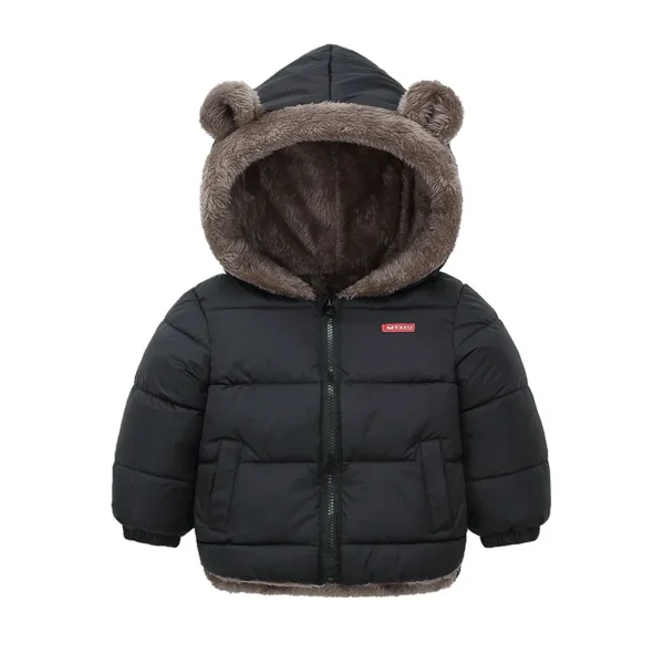 Winter Baby Boys & Girls Hooded Cotton Fleece Coat – Warm Padded Jackets for Kids - Image 4