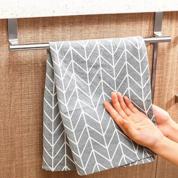 Over Door Stainless Steel Towel Rack – Space-Saving Bathroom and Kitchen Towel Holder - Image 4