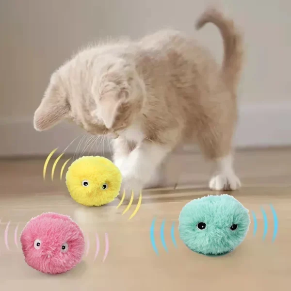Delight your cat with the Interactive Electric Cat Toy Ball! Plush, catnip-infused, and touch-activated with squeaky sounds, this fun toy promotes exercise and play.