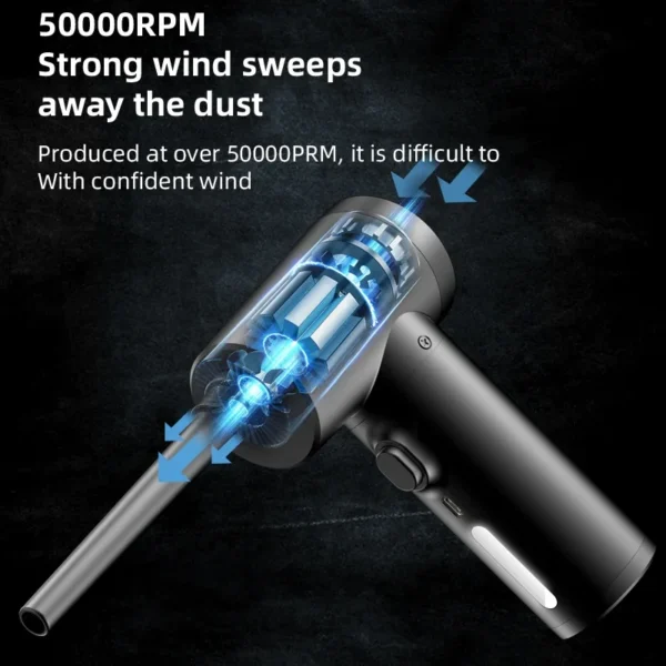 Xiaomi Wireless Air Duster – 50000 RPM USB Rechargeable Air Blower for Electronics Cleaning - Image 2