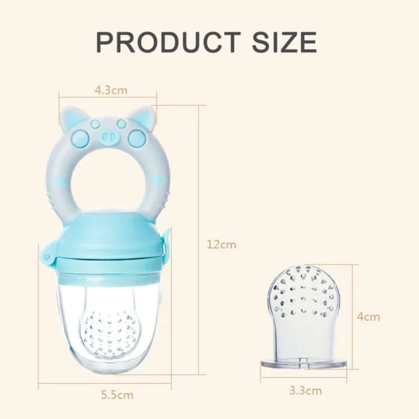 Silicone Fresh Food Nibbler – Safe Baby Fruit Feeder & Nipple Soother for Infants - Image 5