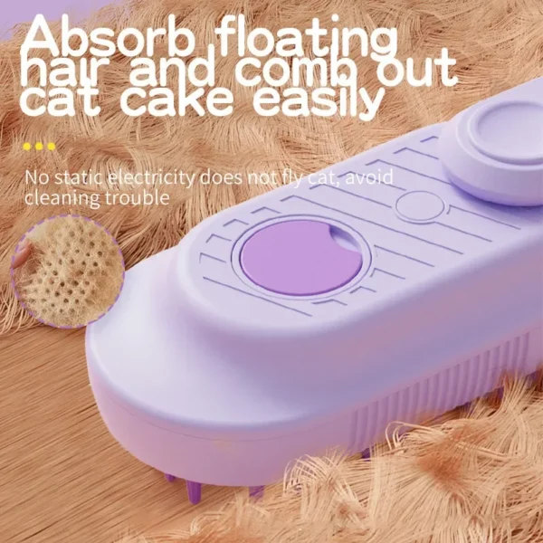 Electric 3-in-1 Steamed Dog Brush with Essential Oil – Massage & Grooming Pet Hair Brush - Image 6